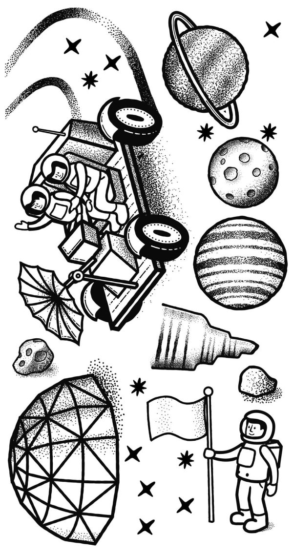 Naklejka z planetami do sypialni