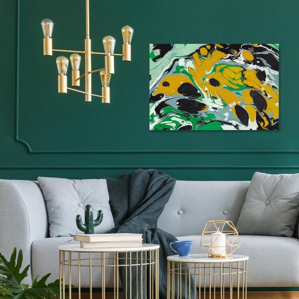 Obraz z barwną abstrakcją do przedpokoju