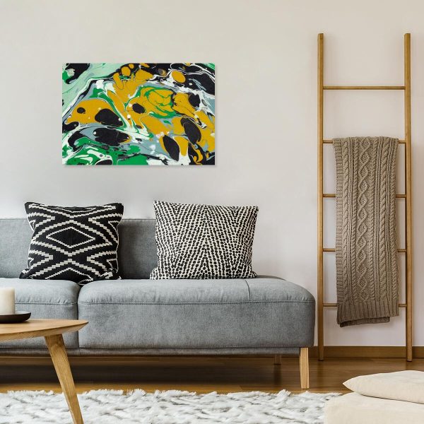 Obraz z barwną abstrakcją do sypialni