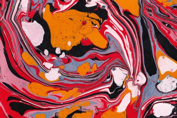 Obraz z czerwoną abstrakcją