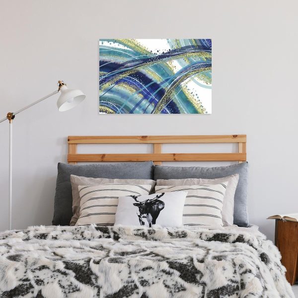 Obraz z granatową abstrakcją do pokoju