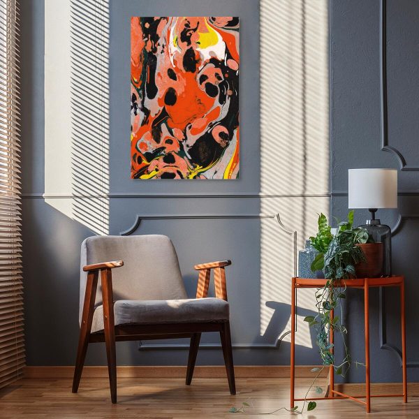 Obraz z kolorową abstrakcją do przedpokoju