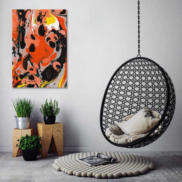 Obraz z kolorową abstrakcją do salonu