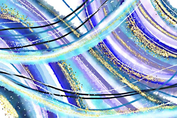 Obraz z motywem linii i fal