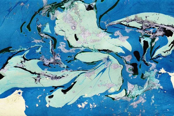 Obraz z niebieską abstrakcją