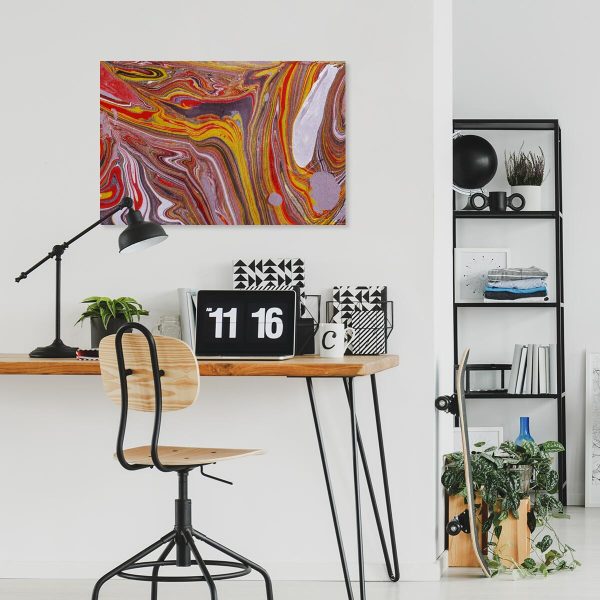 Obraz z tęczową abstrakcją do biura