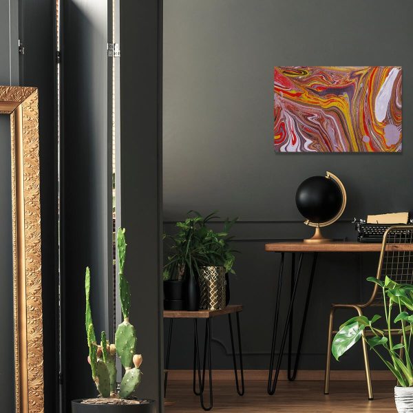 Obraz z tęczową abstrakcją do przedpokoju