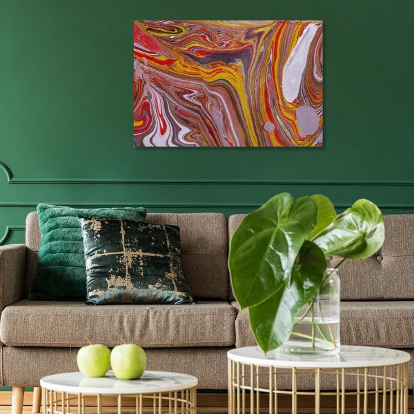 Obraz z tęczową abstrakcją do salonu