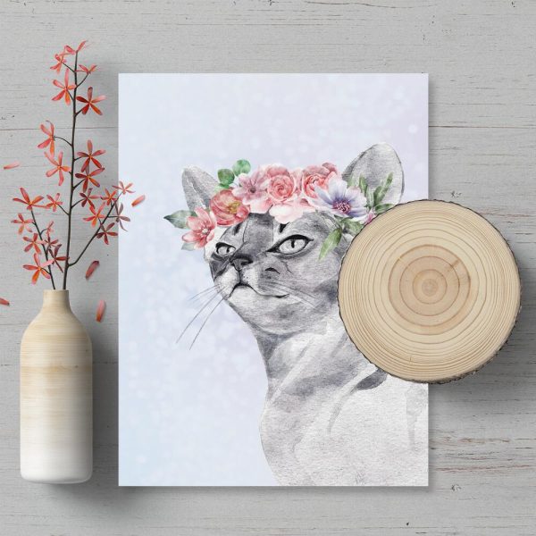 Plakat w pastelach z kotkiem