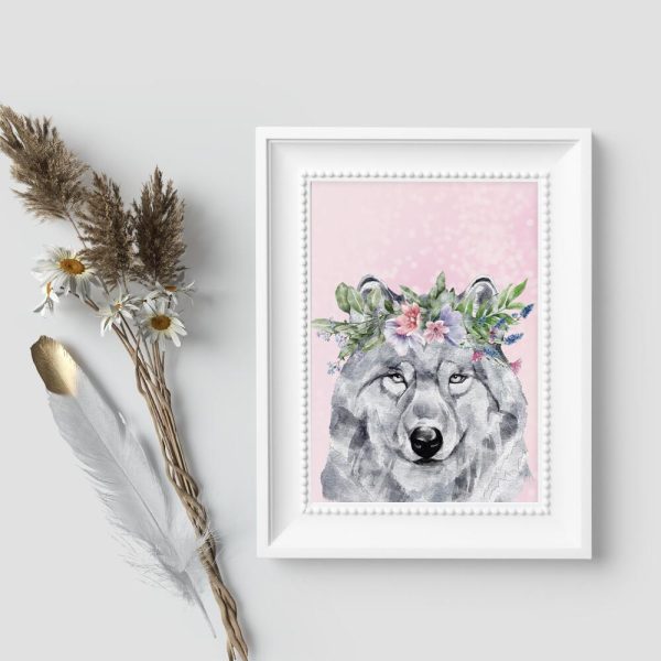 Plakat - Wilk do pokoiku dziecka