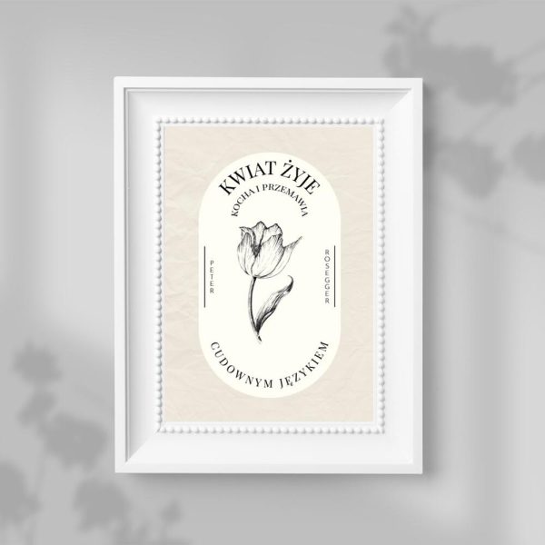 Plakat z cytatem - Peter Rosegger do salonu