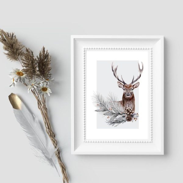 Plakat z jelonkiem do pokoju