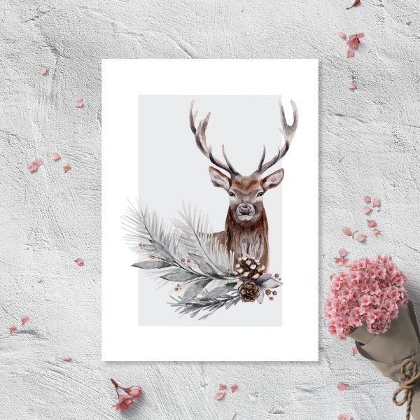 Plakat z jelonkiem do przedpokoju