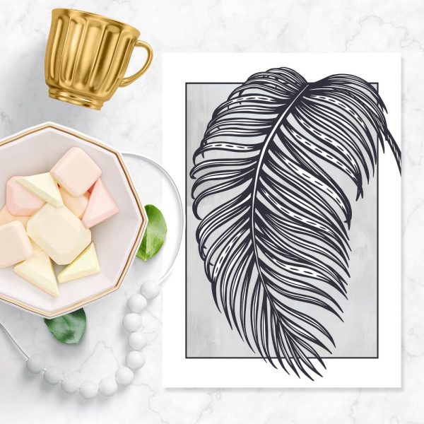 Plakat z liściem do pokoju