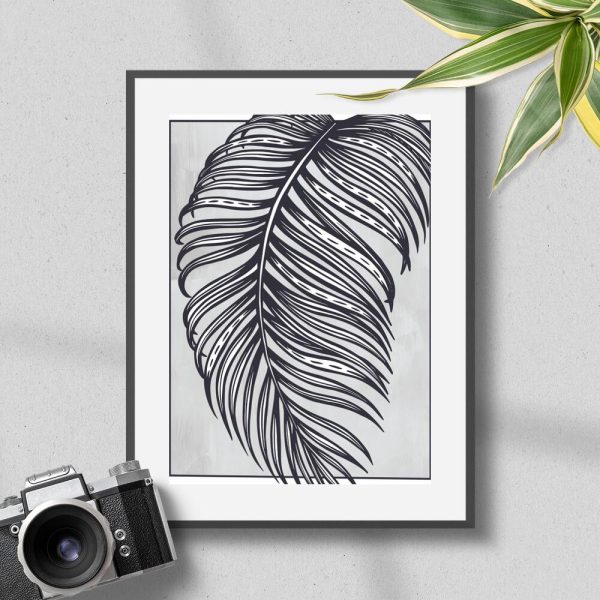 Plakat z liściem do przedpokoju