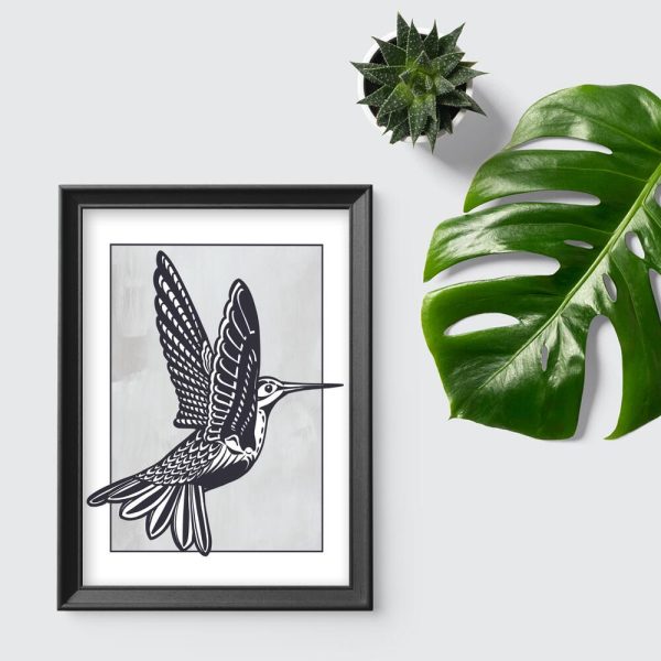 Plakat z motywem koliberka do przedpokoju