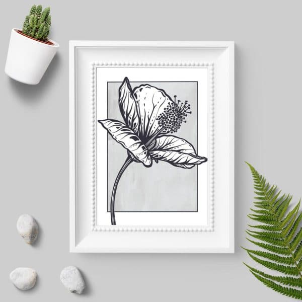 Plakat z motywem kwiatka do pokoju