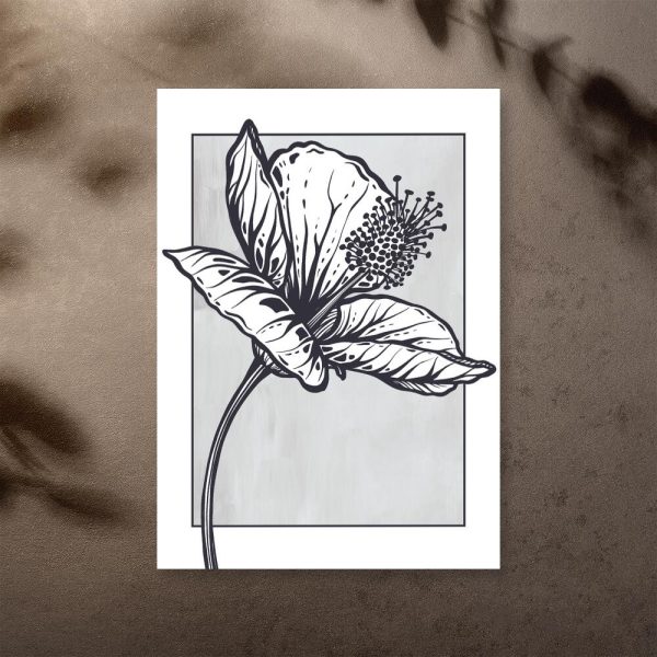 Plakat z motywem kwiatka do przedpokoju