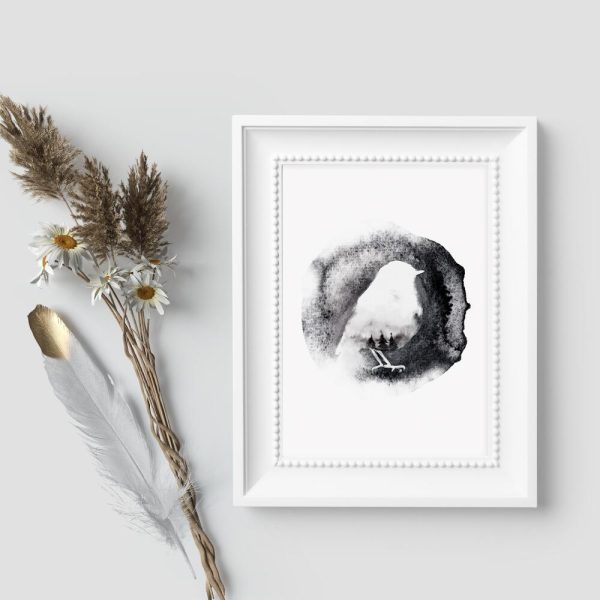 Plakat z motywem ptaka do salonu