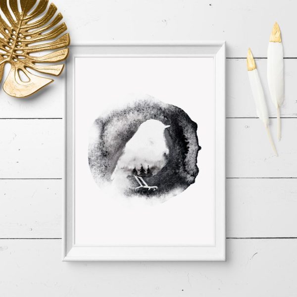 Plakat z motywem ptaka do sypialni