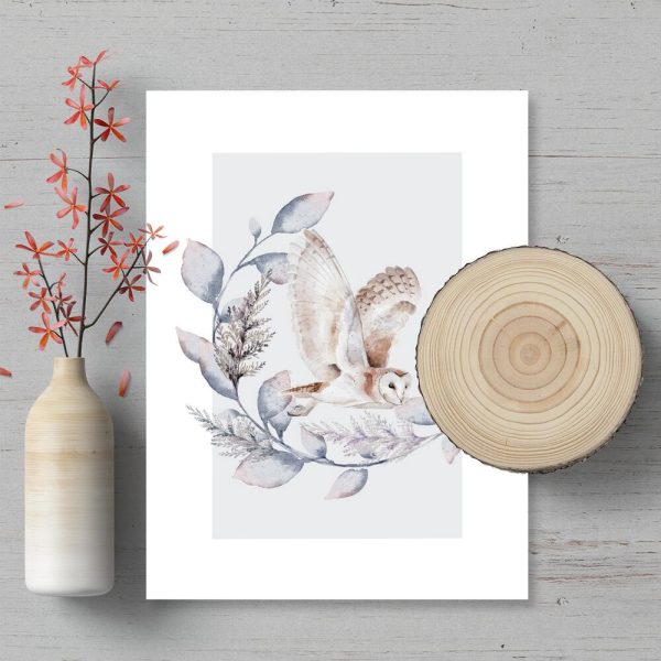 Plakat z motywem sowy do przedpokoju