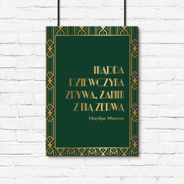 Plakat z napisem do pokoju
