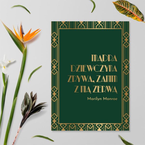 Plakat z napisem do przedpokoju