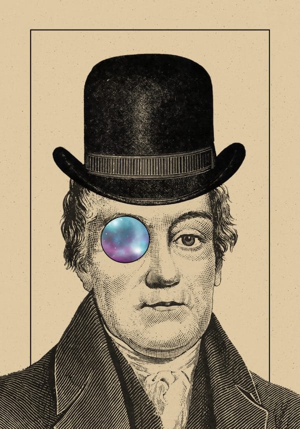 Plakat z portretem mężczyzny