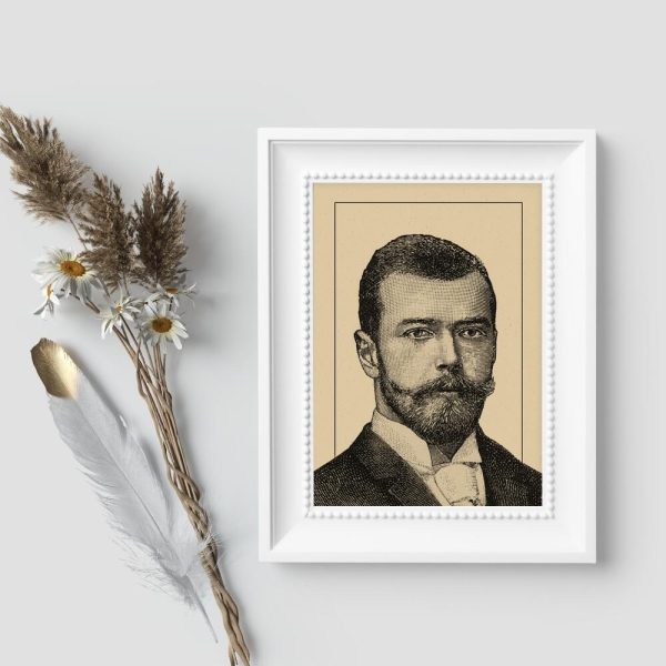 Plakat z portretem mężczyzny do przedpokoju