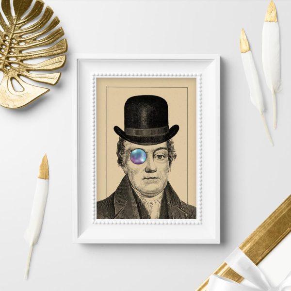 Plakat z portretem mężczyzny do przedpokoju