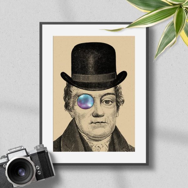 Plakat z portretem mężczyzny do salonu