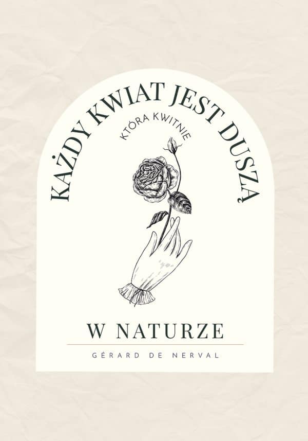 Plakat z sentencją - Gerard De Nerval