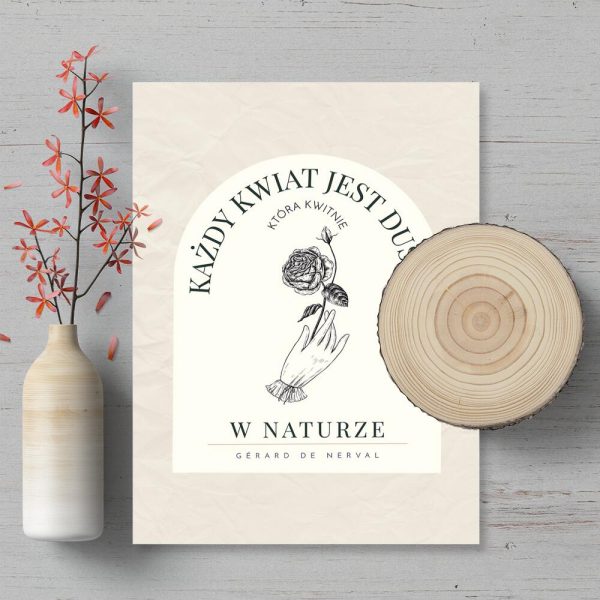Plakat z sentencją - Gerard De Nerval do przedpokoju