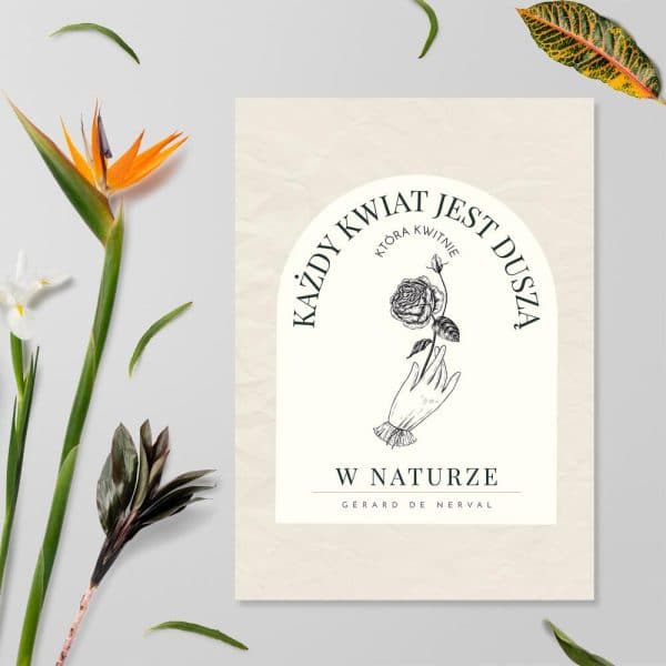 Plakat z sentencją - Gerard De Nerval do salonu