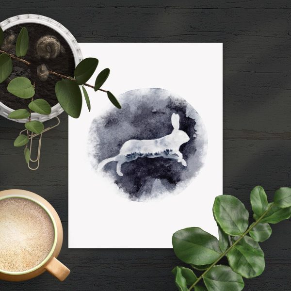 Plakat z zajączkiem do przedpokoju