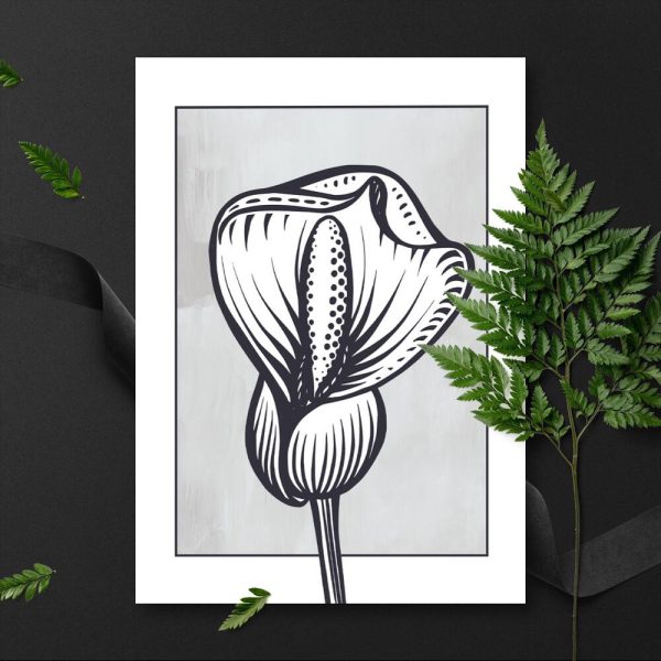 Plakat ze skrzydłokwiatem do przedpokoju