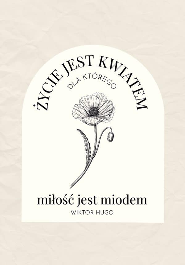 Przepiękny plakat z napisem