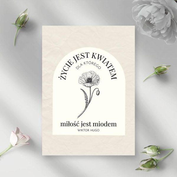 Przepiękny plakat z napisem sypialni