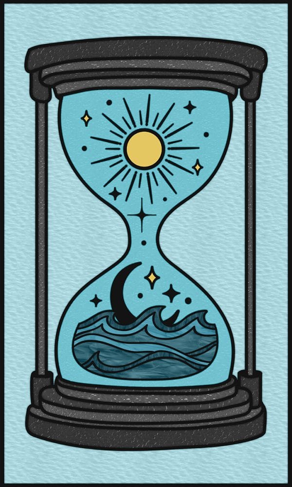 Folia witrażowa z klepsydrą