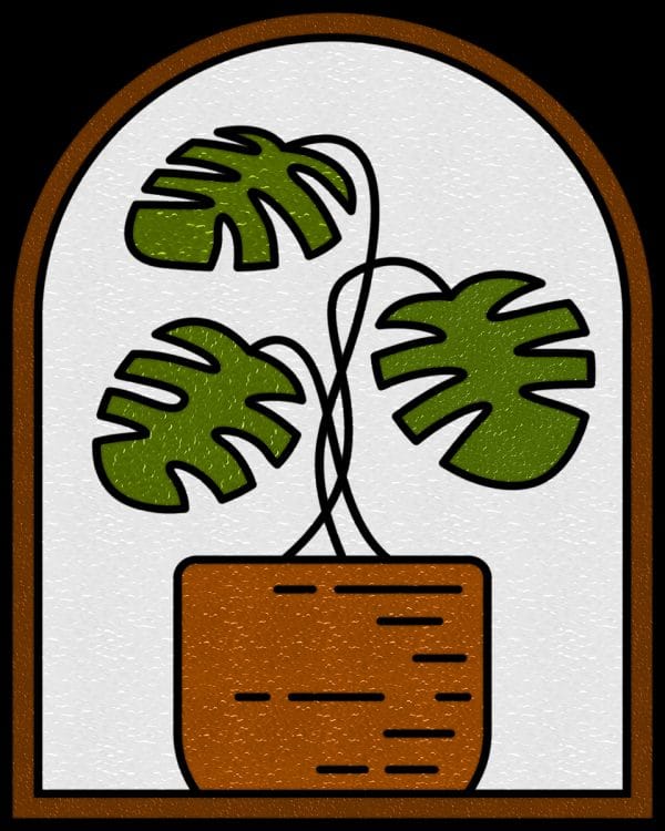 Folia witrażowa z monsterą