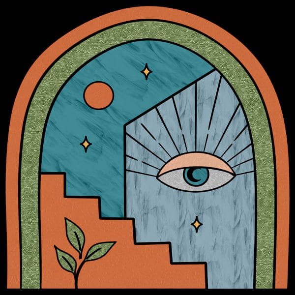 Folia witrażowa z okiem