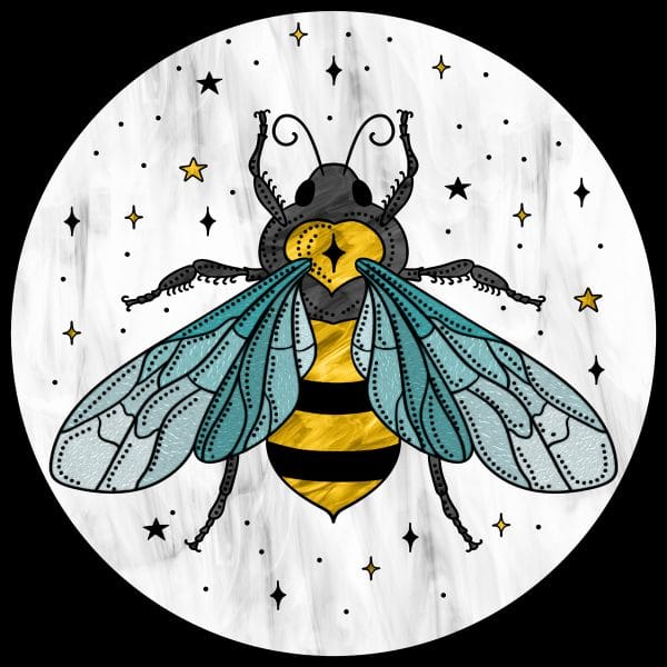Witraż z pszczołą
