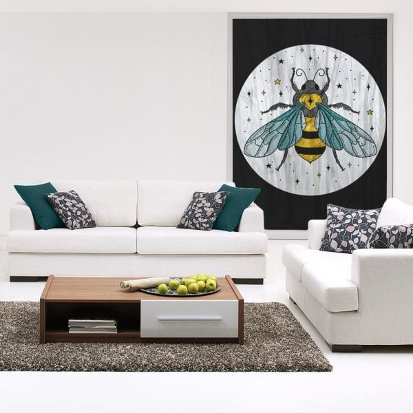 Witraż z pszczołą do salonu