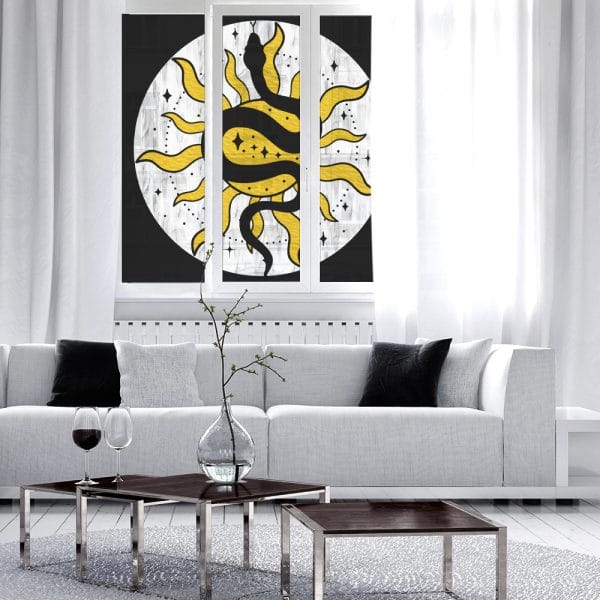 Witraż z wężem do pokoju