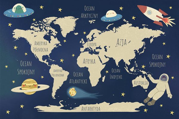 Fototapeta z kontynentami