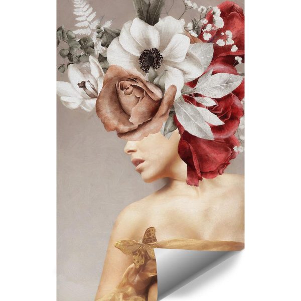 Tapeta z kobietą do przedpokoju