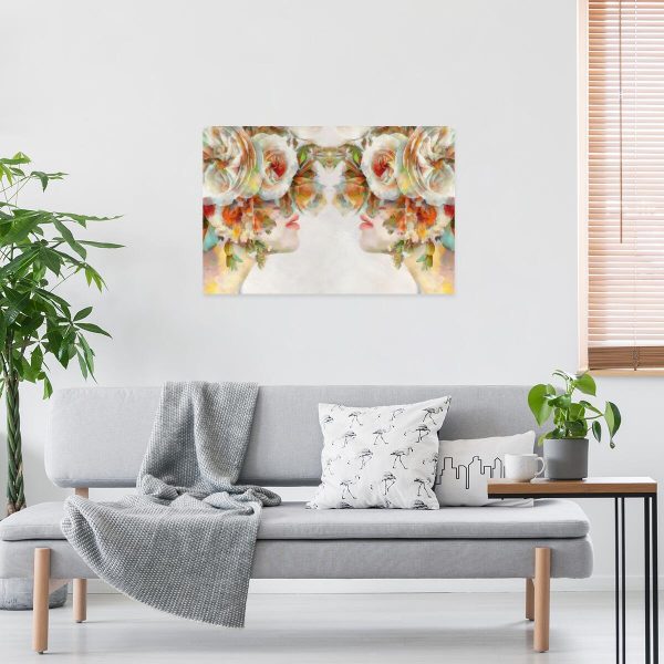 Obraz kwiaty i kobiety