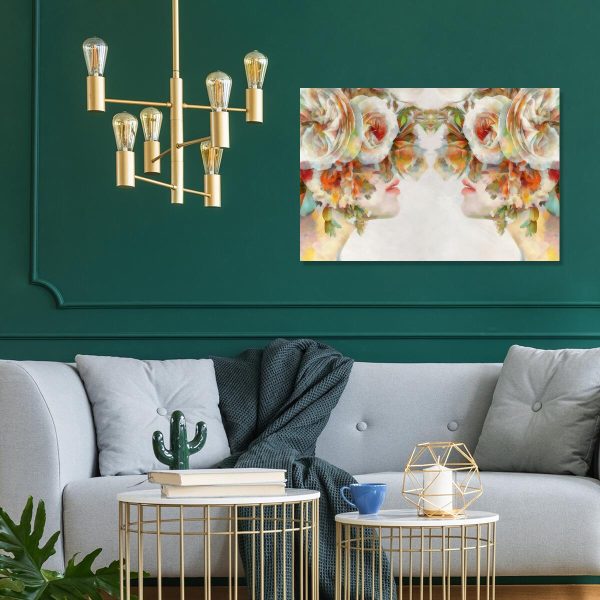 Obraz pojedynczy z motywem kobiet w kwiatach