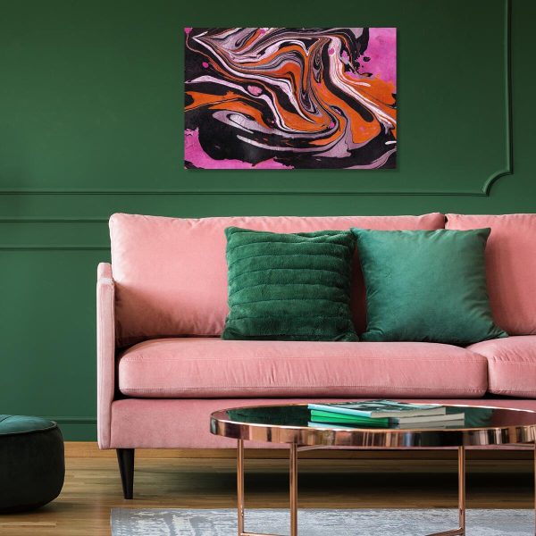 Obraz z motywem fioletowych kształtów