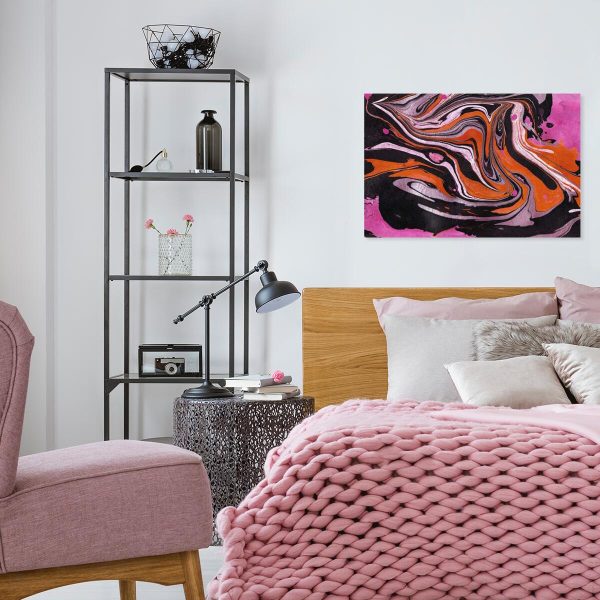 Obraz z motywem pomarańczowych kształtów